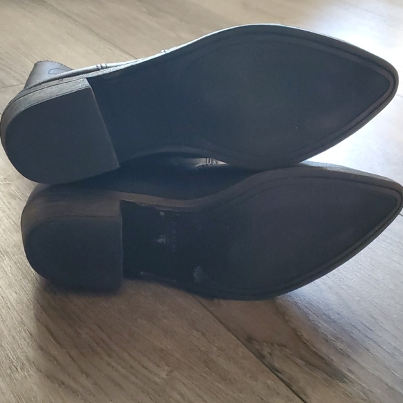 Rampage Black Faux Leather Boots Size 7 - Picture 2 of 4